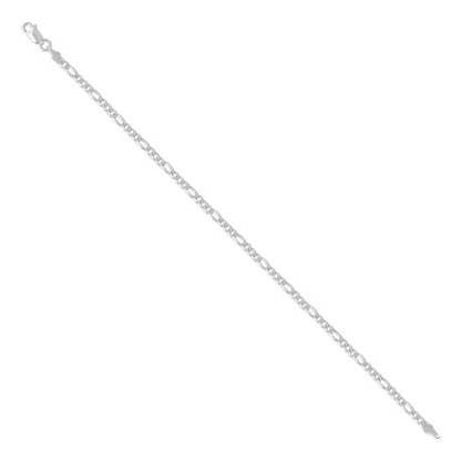 925 Silver Super Flat Figaro Chain 3.9mm