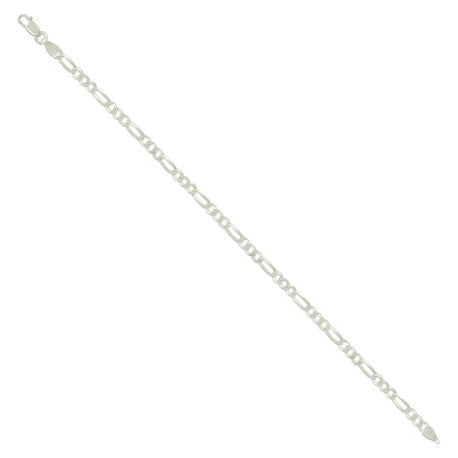 925 Silver Super Flat Figaro Chain 3.9mm