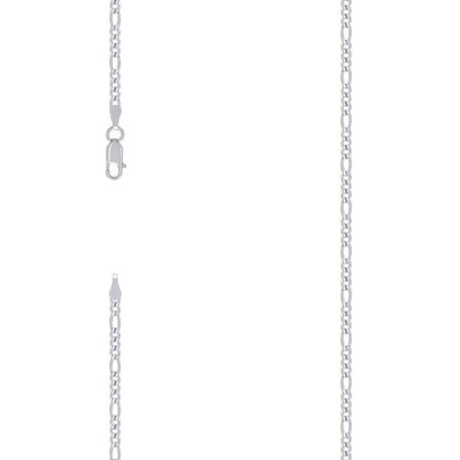925 Silver Super Flat Figaro Chain 3.9mm