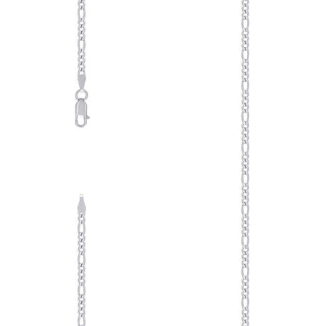 925 Silver Super Flat Figaro Chain 3.9mm