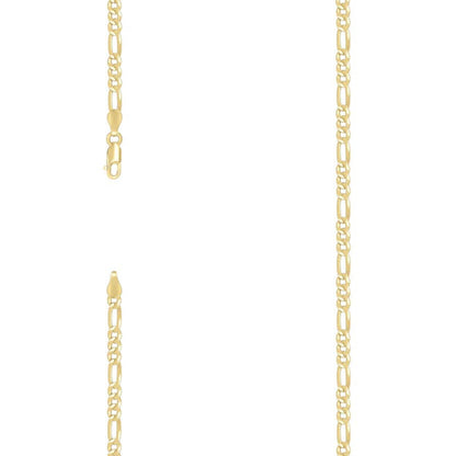 925 Silver Super Flat Figaro Chain 3.9mm