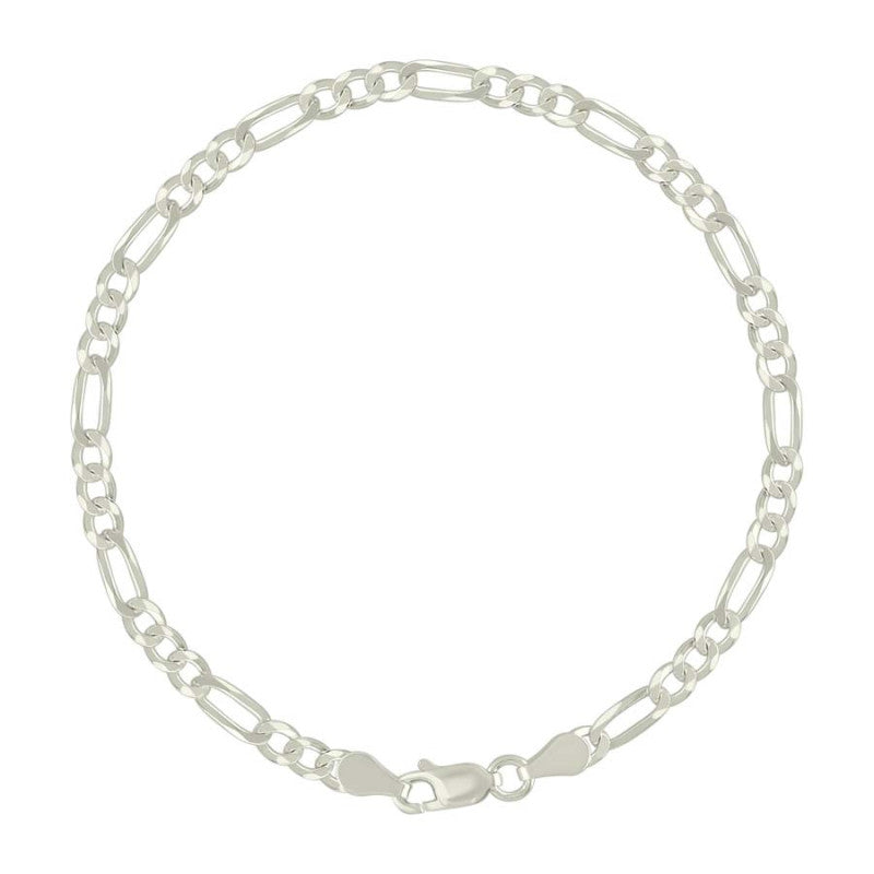 925 Silver Super Flat Figaro Chain 3.9mm