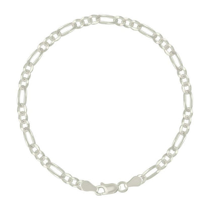 925 Silver Super Flat Figaro Chain 3.9mm