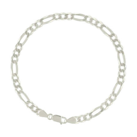 925 Silver Super Flat Figaro Chain 4.9mm