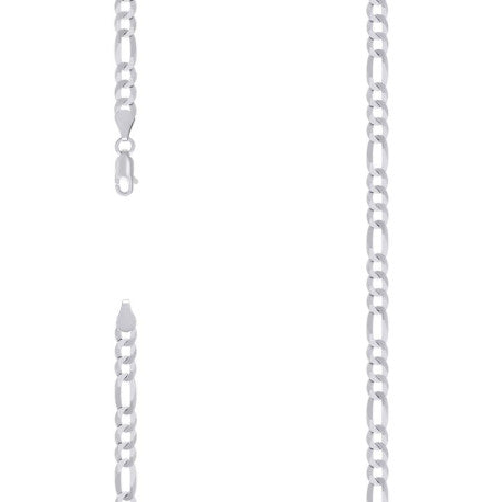925 Silver Super Flat Figaro Chain 4.9mm