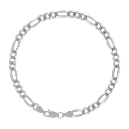 925 Silver Super Flat Figaro Chain 4.9mm