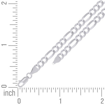925 Silver Super Flat Figaro Chain 4.9mm