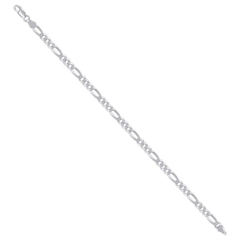 925 Silver Super Flat Figaro Chain 4.9mm