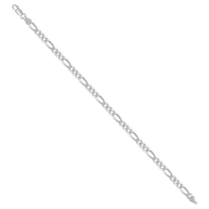 925 Silver Super Flat Figaro Chain 4.9mm