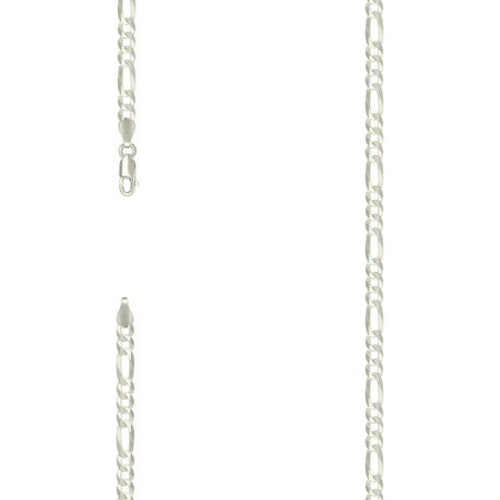 925 Silver Super Flat Figaro Chain 4.9mm