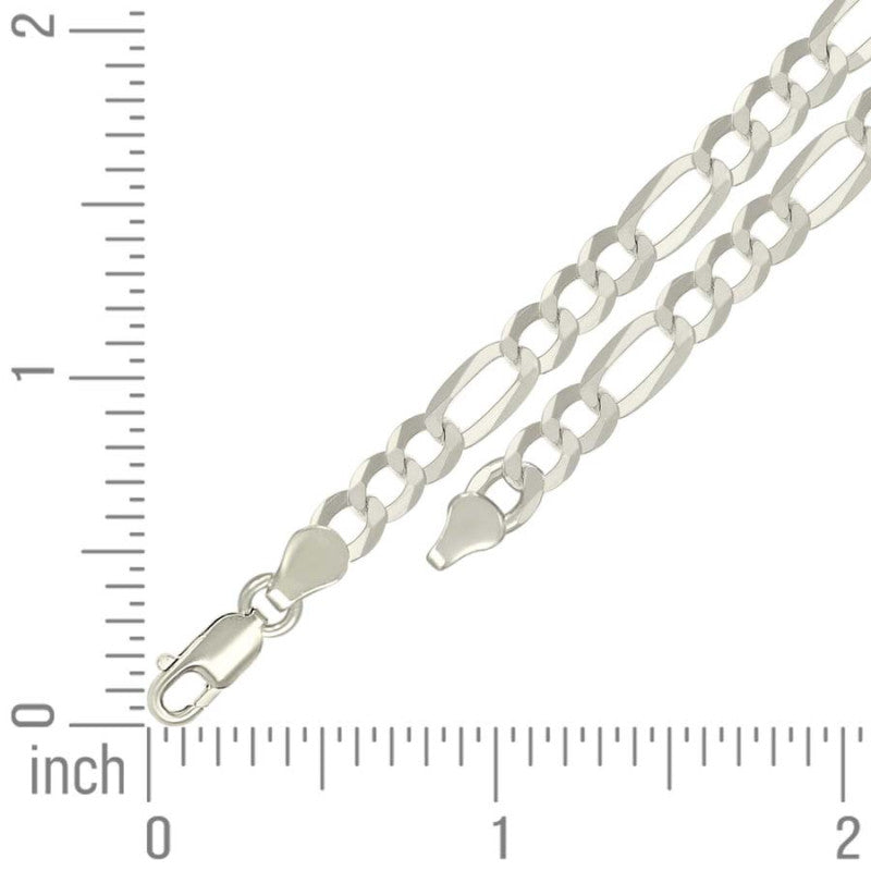 925 Silver Super Flat Figaro Chain 5.6mm