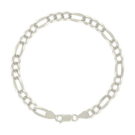925 Silver Super Flat Figaro Chain 5.6mm