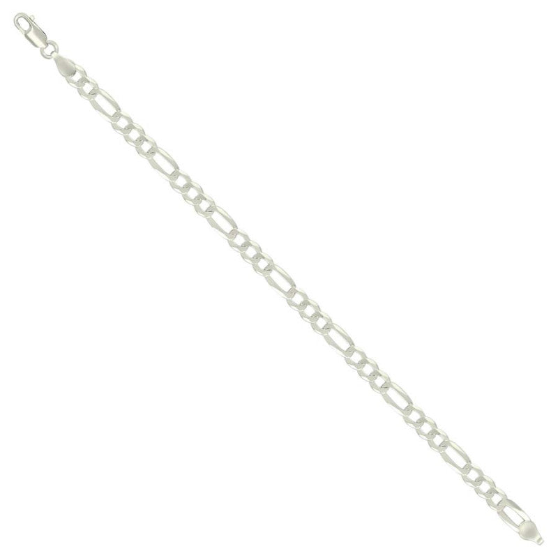 925 Silver Super Flat Figaro Chain 5.6mm