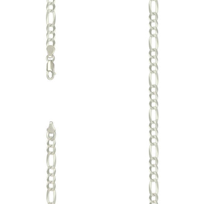 925 Silver Super Flat Figaro Chain 5.6mm
