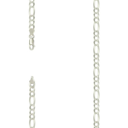 925 Silver Super Flat Figaro Chain 5.6mm