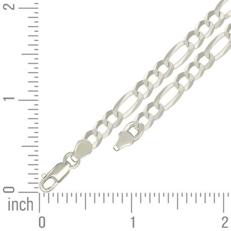 925 Silver Super Flat Figaro Chain 5.6mm