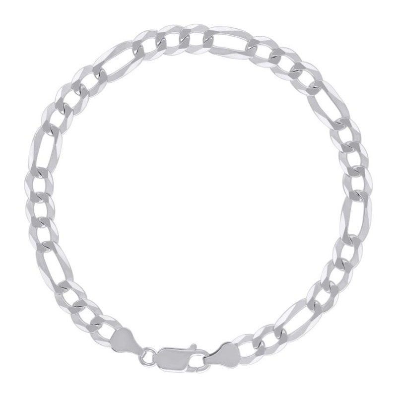 925 Silver Super Flat Figaro Chain 6.6mm
