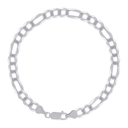 925 Silver Super Flat Figaro Chain 6.6mm