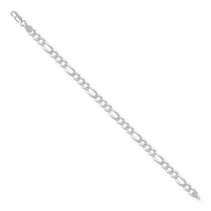 925 Silver Super Flat Figaro Chain 6.6mm
