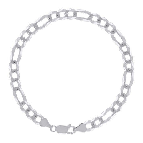 925 Silver Super Flat Figaro Chain 6.6mm