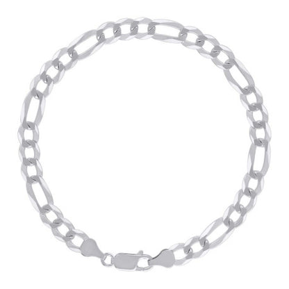 925 Silver Super Flat Figaro Chain 6.6mm