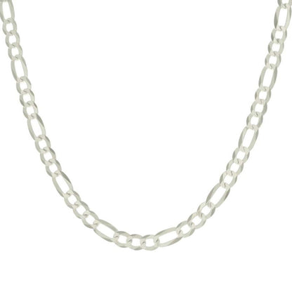 925 Silver Super Flat Figaro Chain 6.6mm