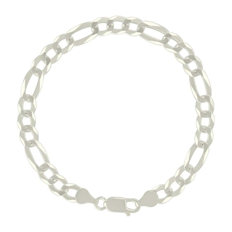 925 Silver Super Flat Figaro Chain 6.6mm