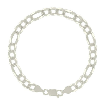 925 Silver Super Flat Figaro Chain 6.6mm