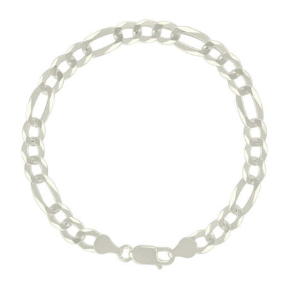 925 Silver Super Flat Figaro Chain 6.6mm