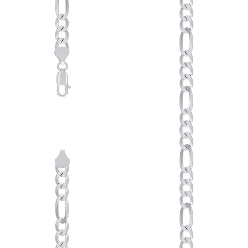925 Silver Super Flat Figaro Chain 6.6mm