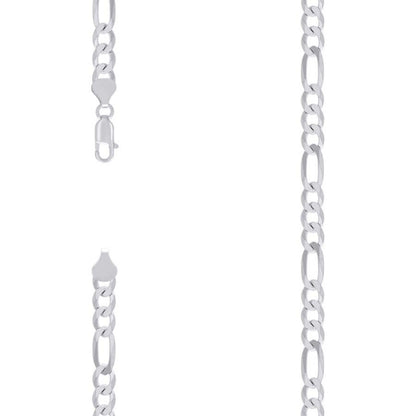 925 Silver Super Flat Figaro Chain 6.6mm