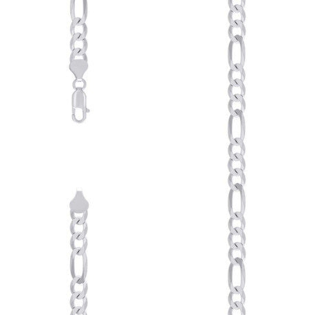 925 Silver Super Flat Figaro Chain 6.6mm