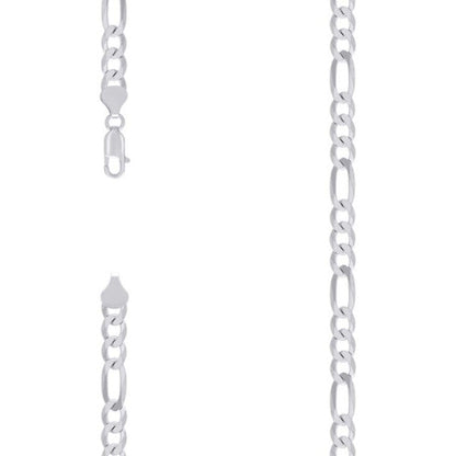 925 Silver Super Flat Figaro Chain 6.6mm