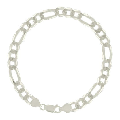 925 Silver Super Flat Figaro Chain 7.8mm