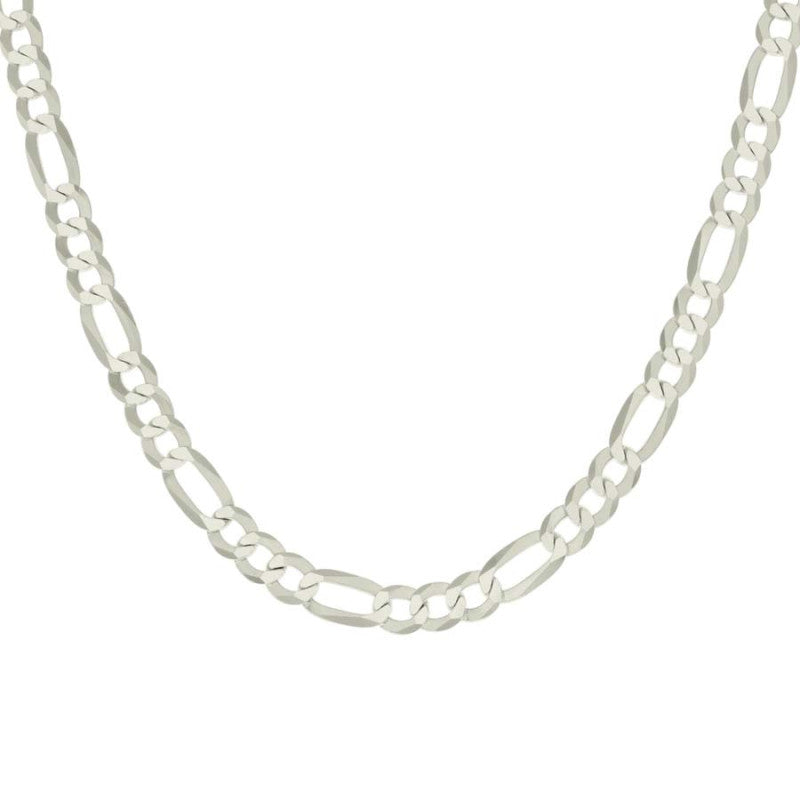 925 Silver Super Flat Figaro Chain 7.8mm