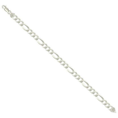 925 Silver Super Flat Figaro Chain 7.8mm