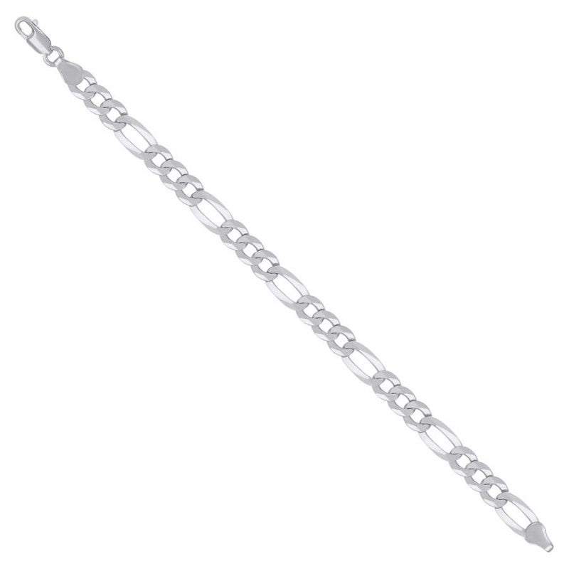 925 Silver Super Flat Figaro Chain 7.8mm