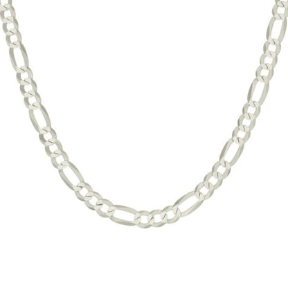 925 Silver Super Flat Figaro Chain 7.8mm
