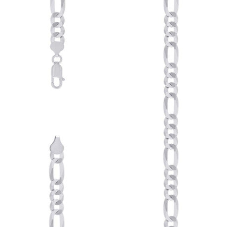 925 Silver Super Flat Figaro Chain 7.8mm