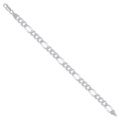 925 Silver Super Flat Figaro Chain 7.8mm