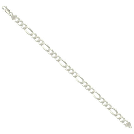 925 Silver Super Flat Figaro Chain 7.8mm