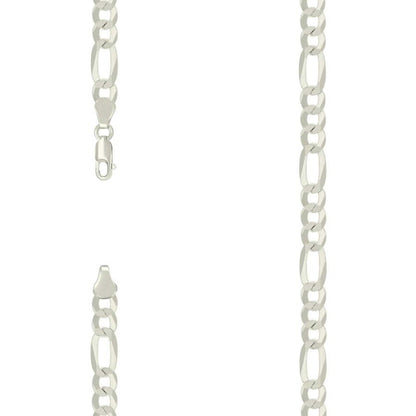 925 Silver Super Flat Figaro Chain 7.8mm