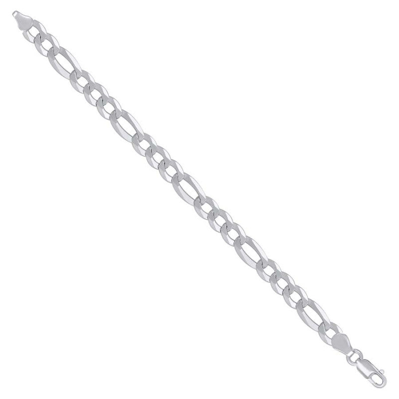 925 Silver Super Flat Figaro Chain 8.9mm