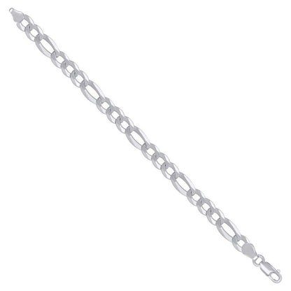 925 Silver Super Flat Figaro Chain 8.9mm