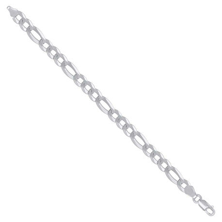 925 Silver Super Flat Figaro Chain 8.9mm