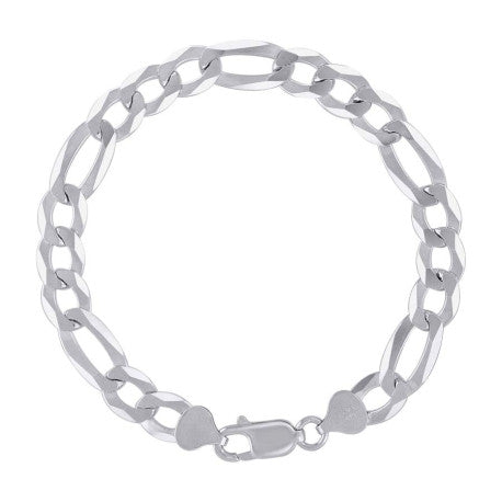 925 Silver Super Flat Figaro Chain 8.9mm