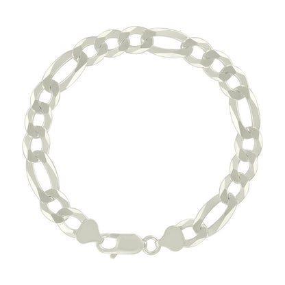 925 Silver Super Flat Figaro Chain 8.9mm