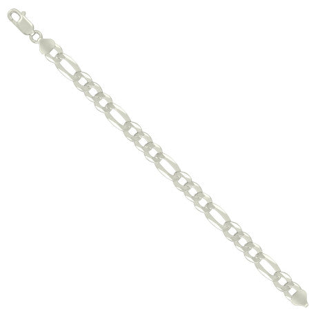 925 Silver Super Flat Figaro Chain 8.9mm