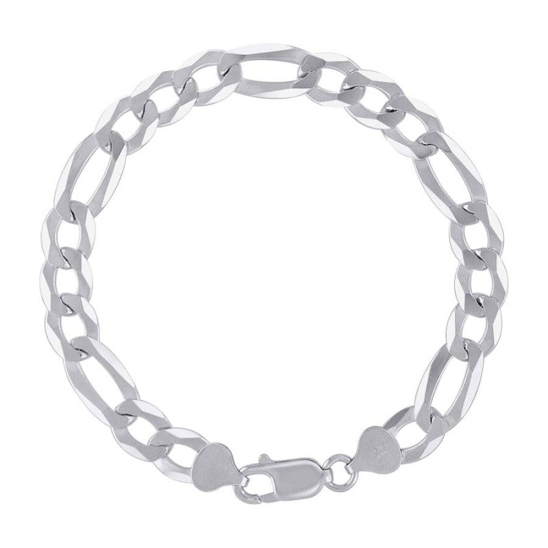925 Silver Super Flat Figaro Chain 8.9mm
