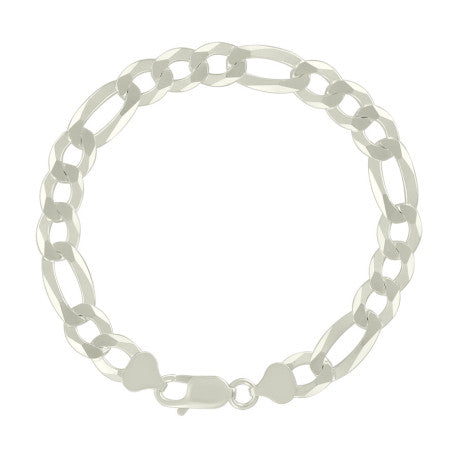 925 Silver Super Flat Figaro Chain 8.9mm